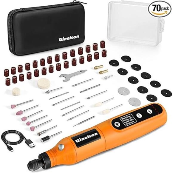 Cordless Rotary Tool,  Battery Pack, 5-Speed and USB-C Charging Rotary Tool Kit - Picture 7 of 14